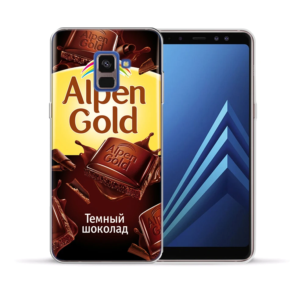 Мягкий чехол из ТПУ с забавным шоколадом для Samsung Galaxy A7 A6 A8 Plus A9 2018 A3 A5 2016 2017 A10 A20 A30