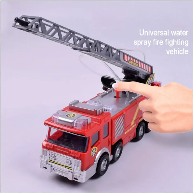YunNasi 1pcs LED light Spray Fire Truck Water Simulation Vehicle Model Music Toys For Children Flashing Kids Classic Gifts | Игрушки и