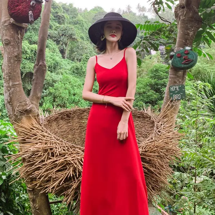 

Artfeel New 2 Colors Holiday Style Sexy Backless dress Women Boho Longuette Print Summer Beach Slim Lady Braces dress