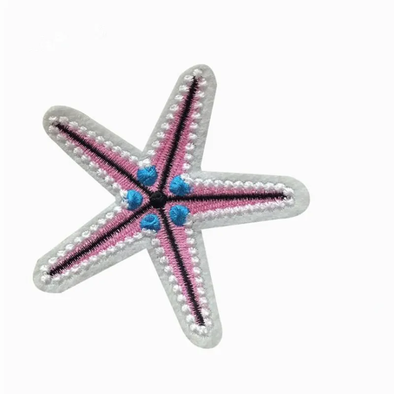 Вышивка Starfish клеевая заплатка для одежды иметь дело с ним 10 см цвет патчи DIY ткань