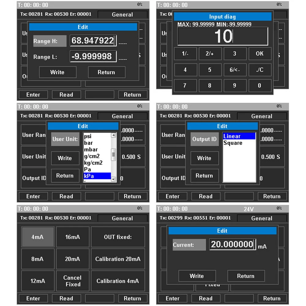 4 20mA генератор сигналов калибровка тока Напряжение термопары давление