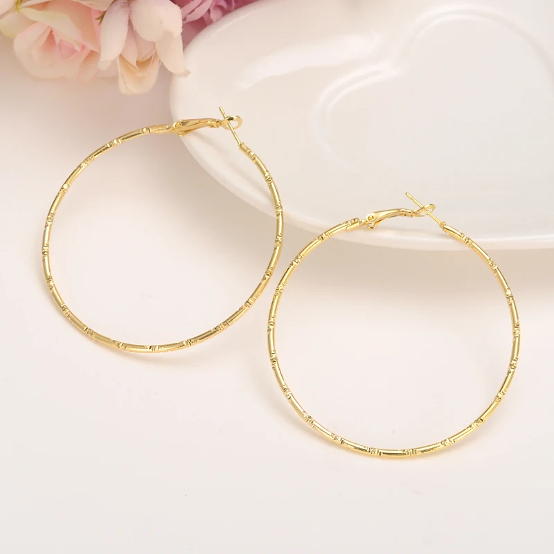 Bangrui Personality Super Big Circles 60 Earrings For Women Fashion Gold-color Jewelry Bijoux Trendy Statement | Украшения и