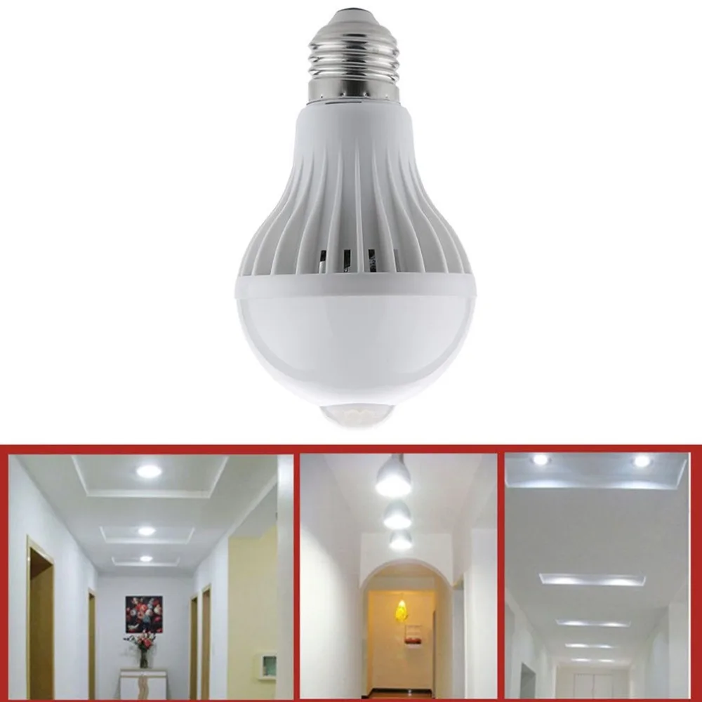 5W 7W 9W E27 Led Light Bulb Infrared Sensor Indoor Outdoor Human Induction Energy Saving Lamp Wholesale | Освещение