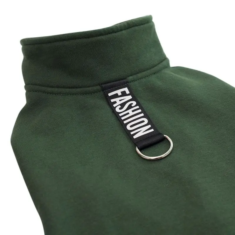 Зимняя флисовая Одежда для питомцев одежда щенков однотонное пальто