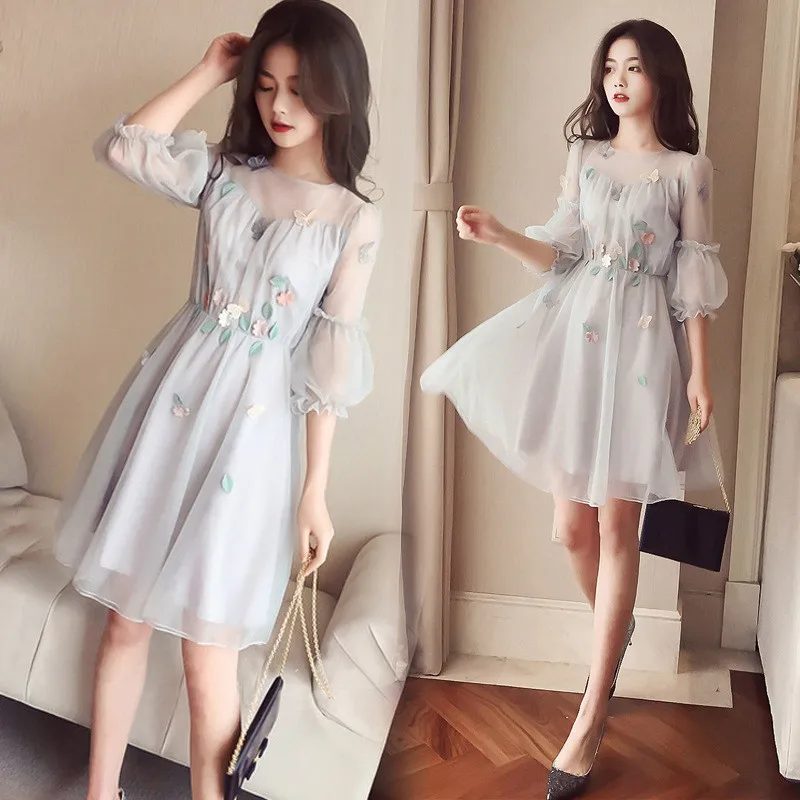 Женское платье Fat MM любимого размера плюс весеннее феи с тонким рукавом фонариком