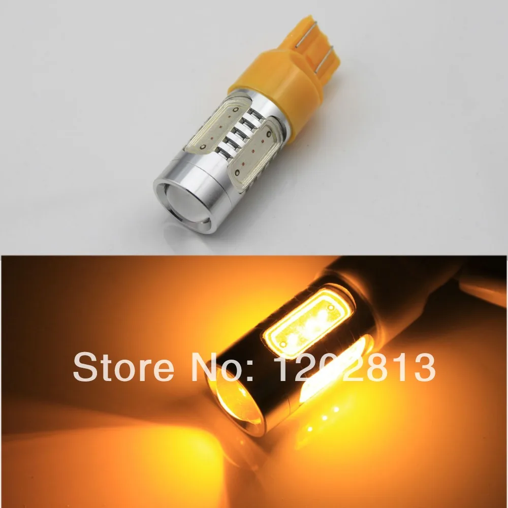 

Free shipping 2pcs 7443 7.5W RED /Yellow Amber/White STOP/BRAKE TAIL LIGHT BULBS HIGH POWER COB 7443R 7444NA