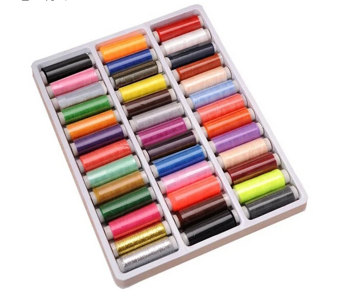 39 рулонов/партия 200 ярдов/рулон смешанные цвета полиэфирная швейная нить швейные