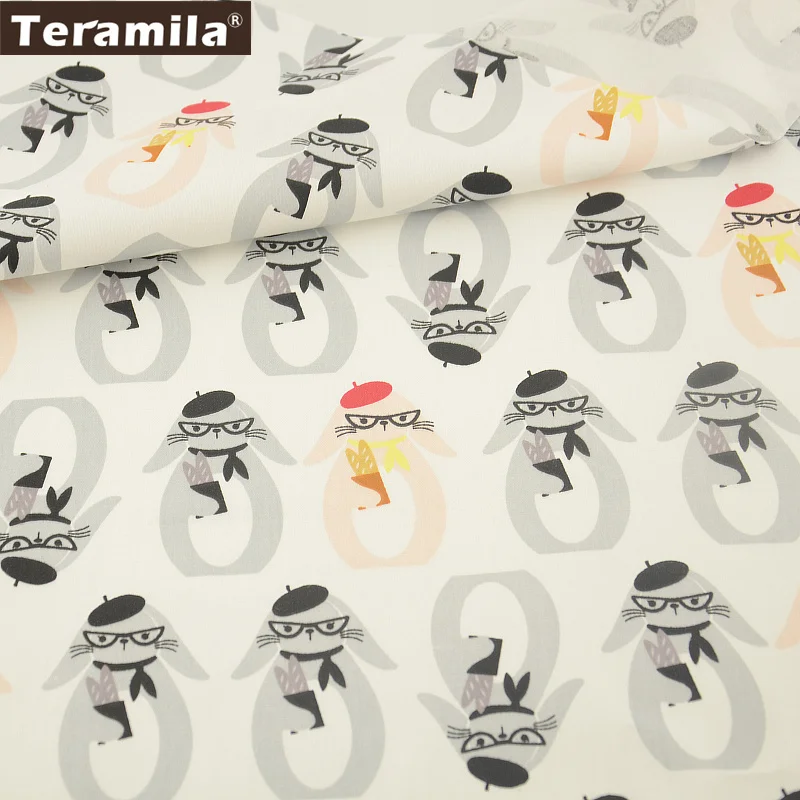 100x100cm Teramila Telas Por Metro мультфильм животных дизайн 100x100 см/шт. хлопок ткань для рукоделия, печворка Детская Ткань Ремесло тканевое платье - Цвет: 100x100cm