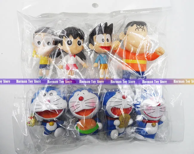 8 шт./лот 6 см ПВХ высококачественные японские аниме фигурки в наборе doraemon