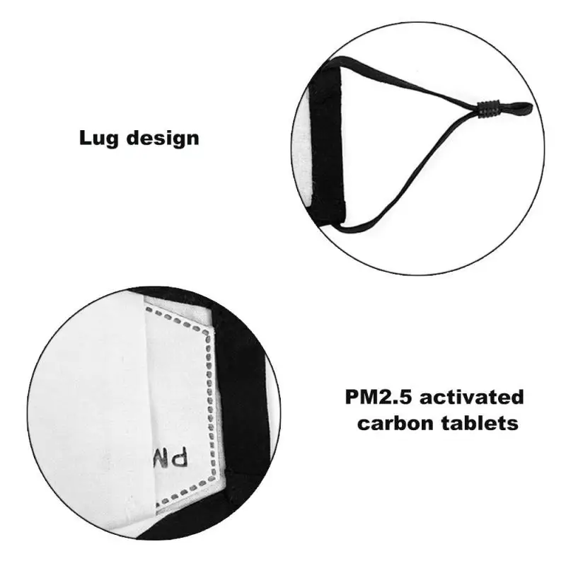 Пыленепроницаемая маска из хлопка унисекс в Корейском стиле с принтом для лица
