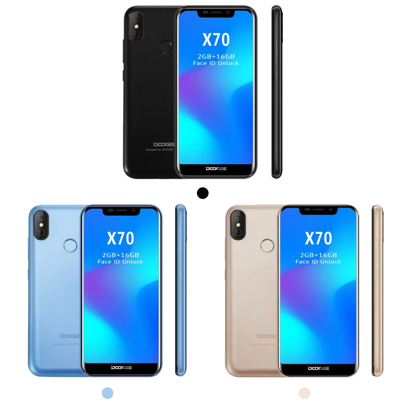 Doogee X70 мобильный телефон Android 8 1 смартфон MTK6580A четырехъядерный 2 Гб 16 Двойная