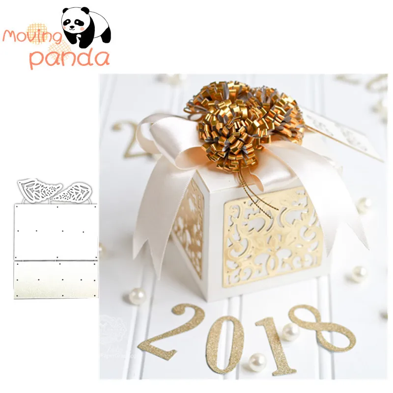 Рождественская Цветочная коробка металлические штампы для поделок трафареты