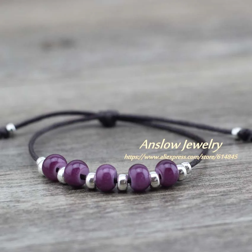 Anslow милые трендовые дизайнерские плетеные браслеты Bijoux кожаный веревочный браслет пара браслеты дружбы подарок на день рождения LOW0495LB