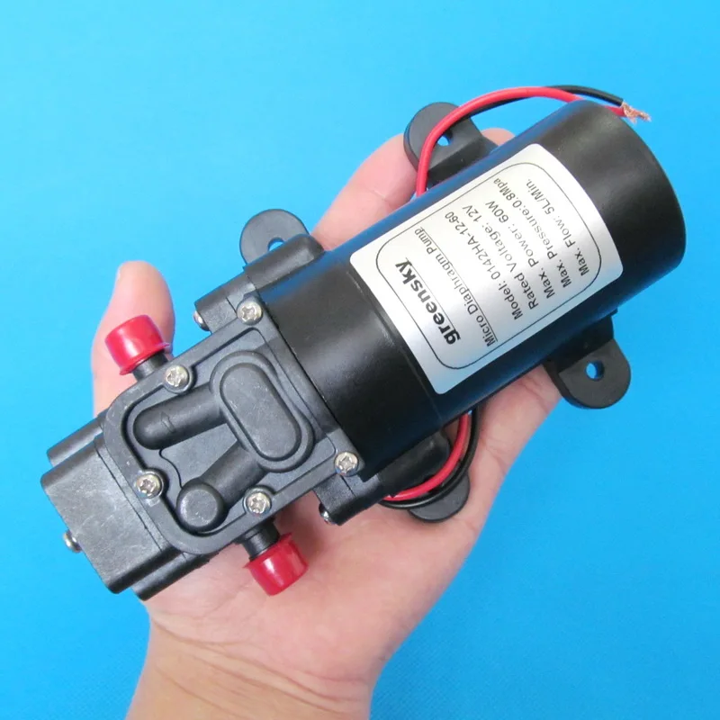 Обратный клапан высокого давления водяной насос 116PSI 5 л/мин 60 Вт 12 В постоянного