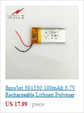 8 шт./лот 601015 60 мАч 3,7 в перезаряжаемые литий-полимерные батареи для Bluetooth наушники гарнитура наушники безопасная защита