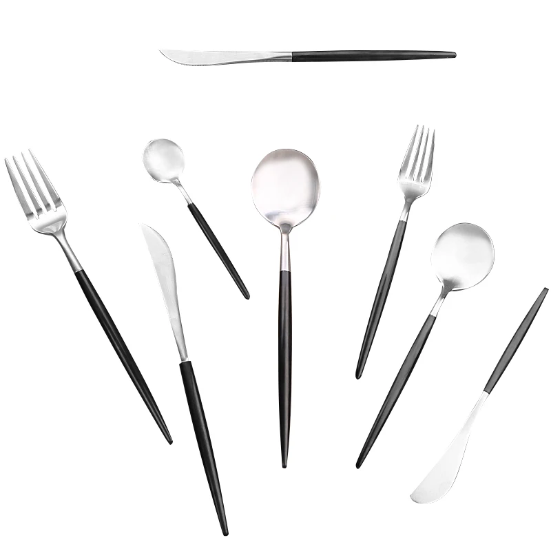 Столовые ножи и вилки из нержавеющей стали 18/10 набор столовых приборов 4