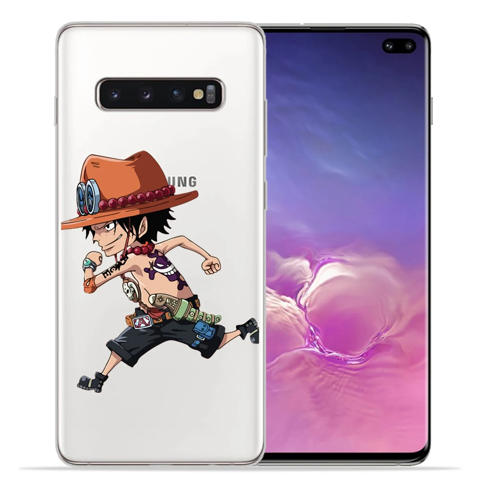 Одна деталь для крышки samsung Galaxy S9 S10 S8 плюс S7 S6 край чехол японского аниме коллаж Луффи Coque основа чехол для телефона
