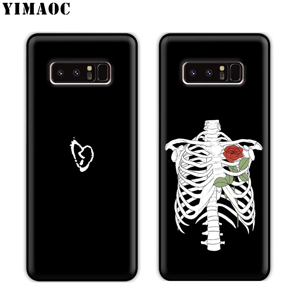 Мягкий силиконовый чехол YIMAOC с черепом и цветком для samsung Galaxy S10 S10e S9 S8 Plus S7 S6 Edge J6 |