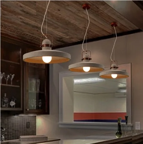 Промышленный винтажный цементный подвесной светильник светодиодный в стиле