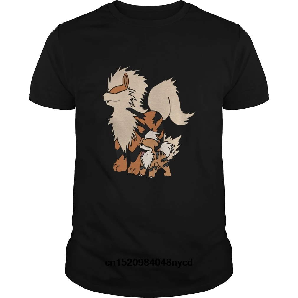 Забавные футболки Arcanine и сын 2018 модная футболка мужская Мужская одежда