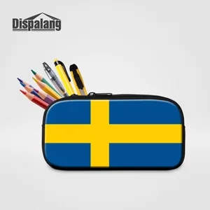Женский маленький дорожный косметический чехол Dispalang с национальным флагом, Женский чехол для макияжа, детский школьный пенал, сумки, хранение канцелярских принадлежностей