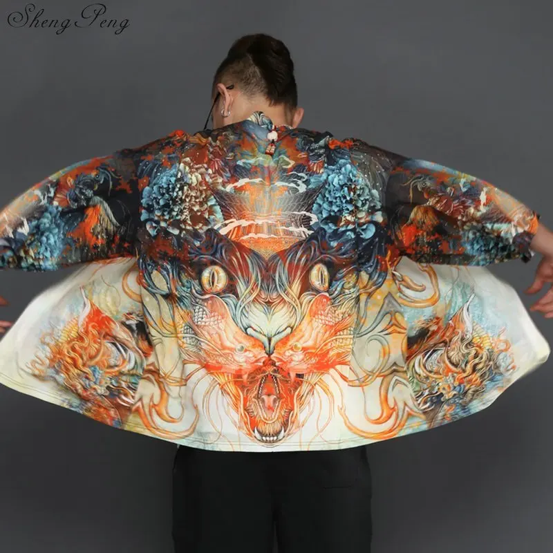 Кимоно yukata kimino haori кимоно для мужчин черный японский топ с принтом Япония