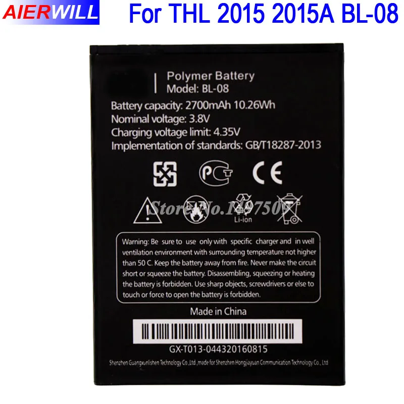 BL 08 для THL 2015 Батарея Bateria Batterij аккумулятор 2700 мАч|battery bl|thl bl-08thl bl-08 battery |