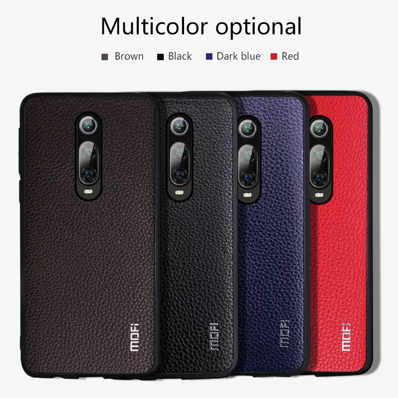 Чехол-накладка для Xiaomi Redmi K20 Pro из искусственной кожи коричневый красный черный |