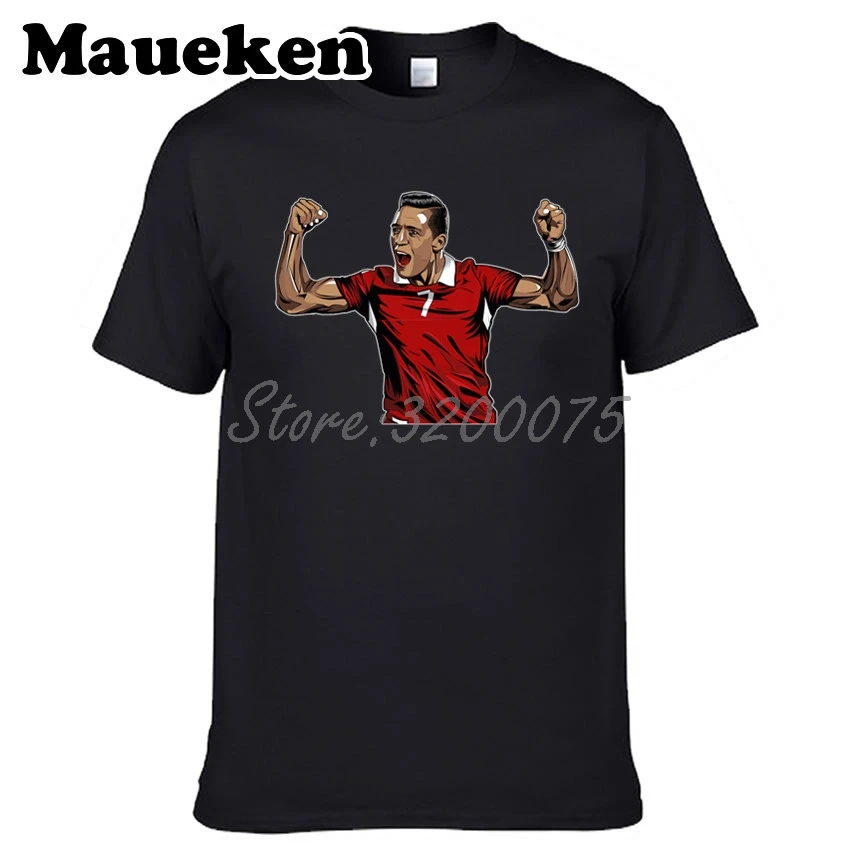 Мужская Футболка Alexis Sanchez 7 Chile Arsenales Strong The Three одежда в Чили футболка с коротким