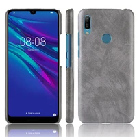 for huawei y6 2019 case huawei y6 prime 2019 retro pu leather litchi pattern skin hard phone bag cover for huawei y6 2019 cases