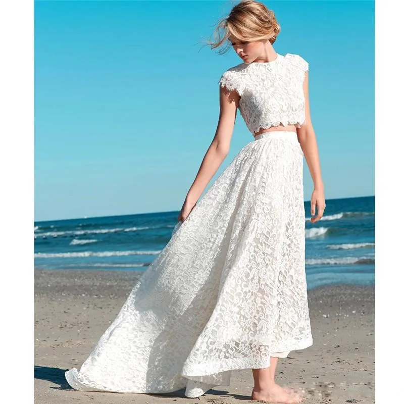 Эксклюзивные свадебные платья из двух частей с французским кружевом украшенные