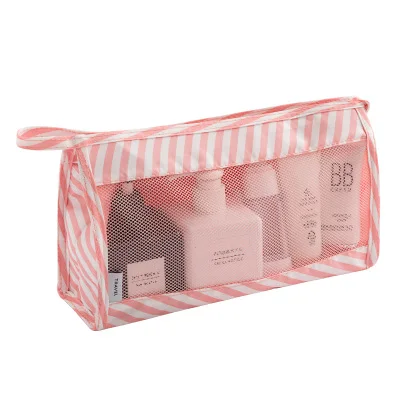 Mihawk, дорожные сумки, одежда, нижнее белье, обувь, упаковка, органайзер, куб, портативный, для туалетных принадлежностей, косметичка, аксессуары, принадлежности - Цвет: Pink Stripe 1Pcs Bag