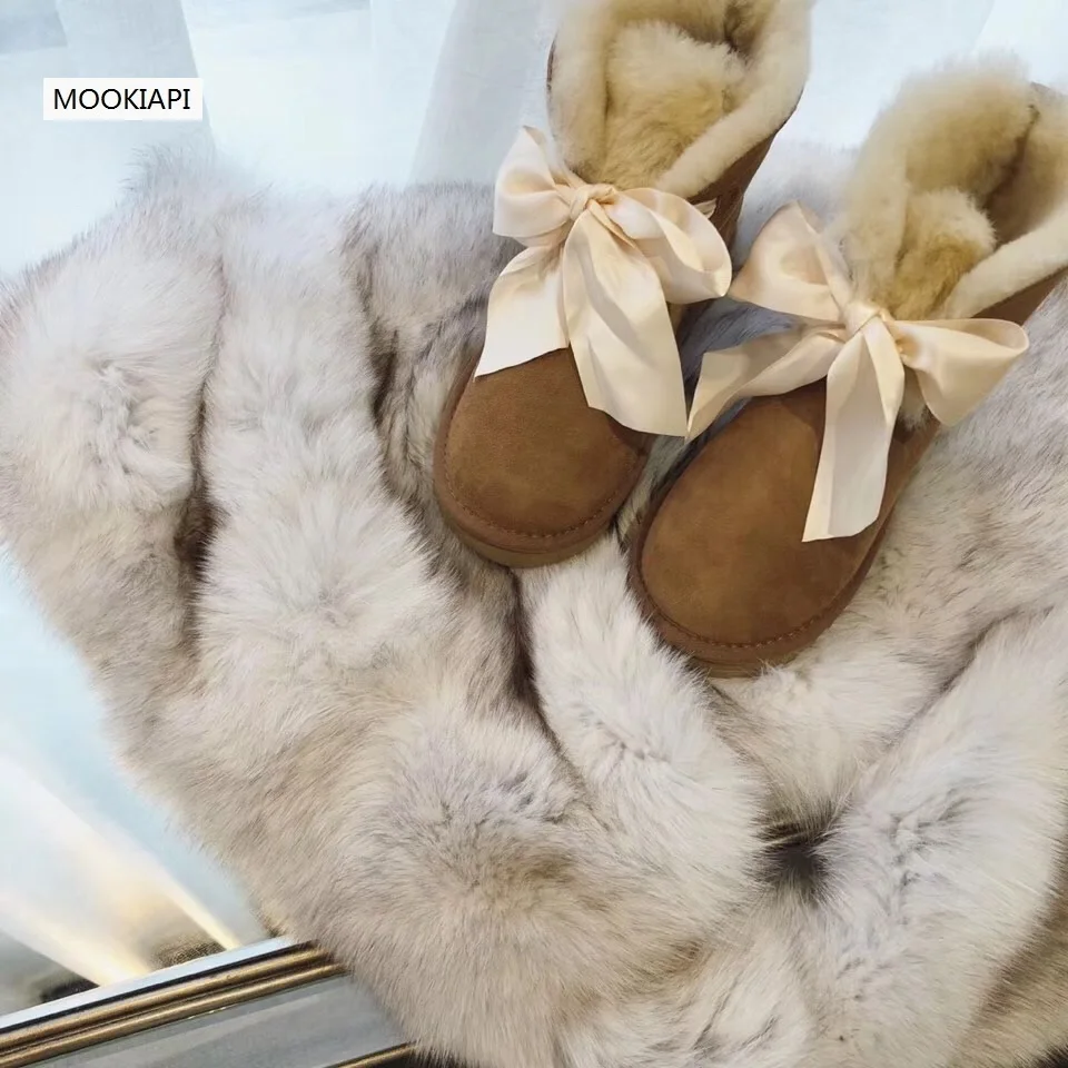 Высоко качественные зимние ботинки в европейском стиле 2019 из настоящей овчины 100%