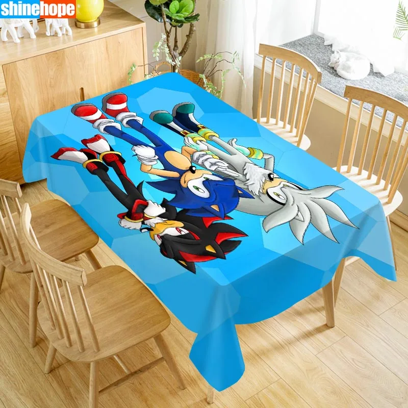 Новое поступление, Заказная скатерть Sonic The Hedgehog, водонепроницаемая, ткань Оксфорд, прямоугольная, скатерть для дома, вечерние, скатерть - Цвет: tablecloths 5