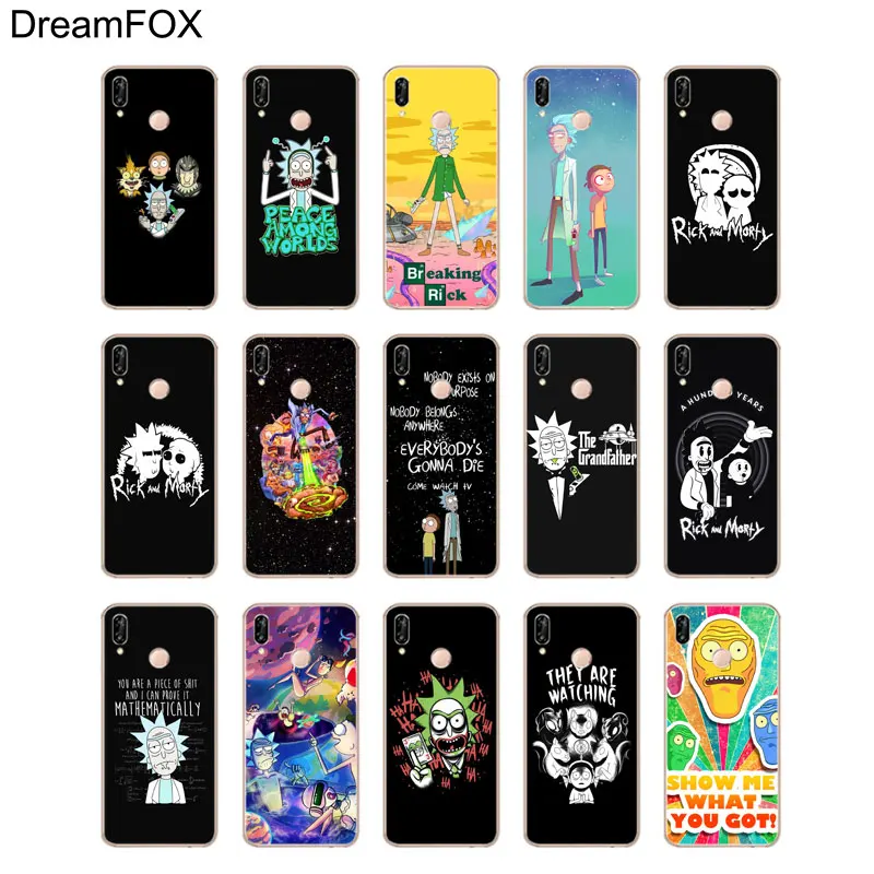 DREAMFOX M552 Rick And Morty Soft TPU Silicone Case Cover For Huawei Honor 6A 6C 7X 9 10 P20 P30 Lite Pro P Smart 2019 |