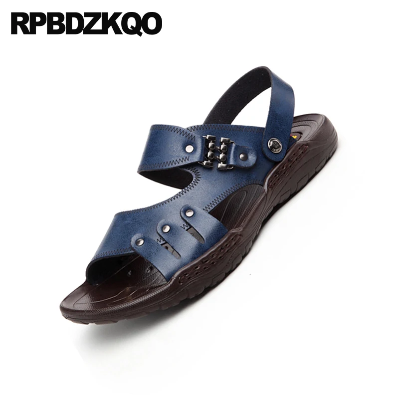 повседневная коричневый шпилька лето плоские сандалии водонепроницаемый