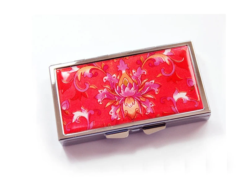 Металлический Еженедельный чехол для таблеток с зеркалом внутри Ретро