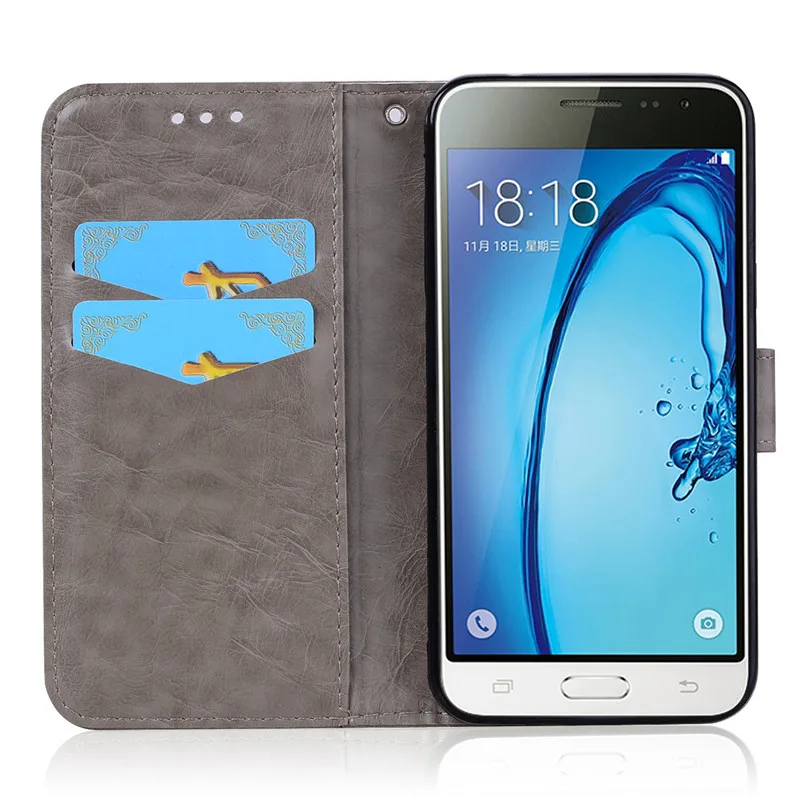 Чехол для телефона Samsung Galaxy J3 J320F, силиконовый чехол-бампер для Samsung J3 6, кожаный флип-чехол для Samsung J3