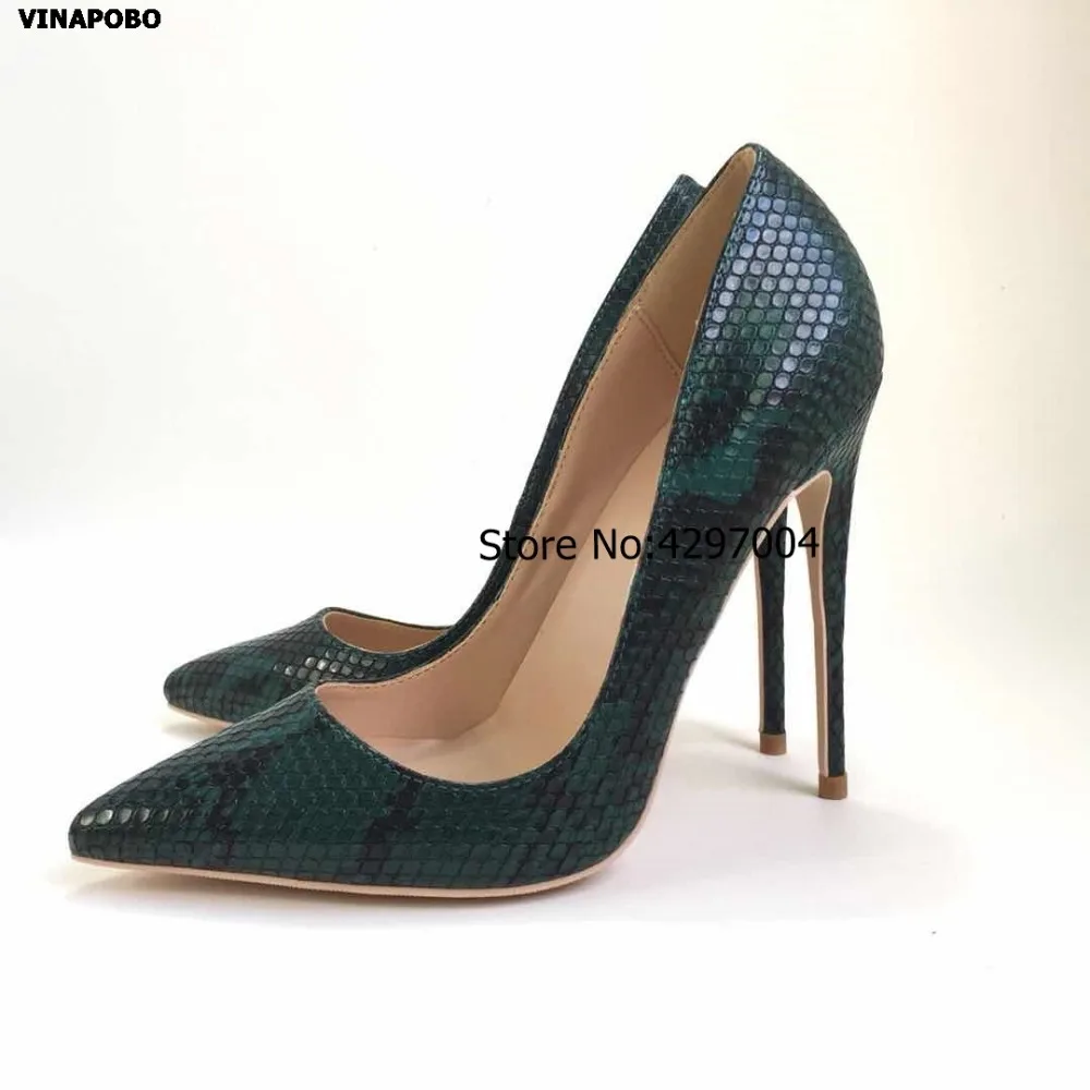 Туфли-лодочки женские с острым носком на высоком каблуке 120 мм | Обувь