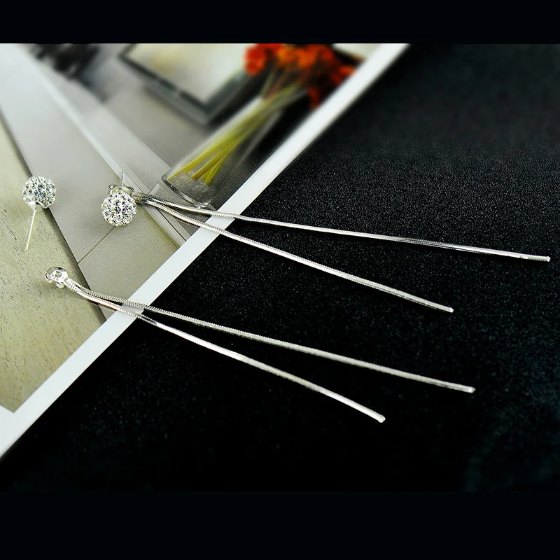 Женские длинные серьги подвески осенние корейские с кисточками для женщин