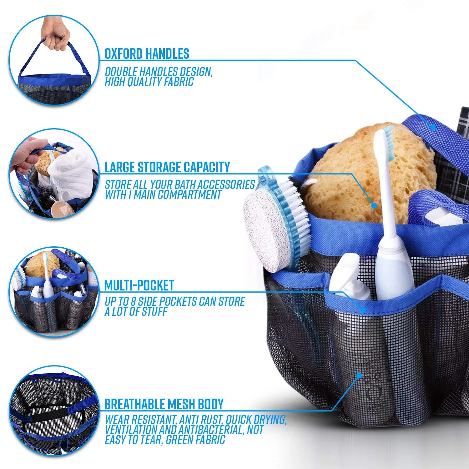 Сетчатая Сумка для душа DCOS Портативная Сумка-тоут колледжа принадлежности