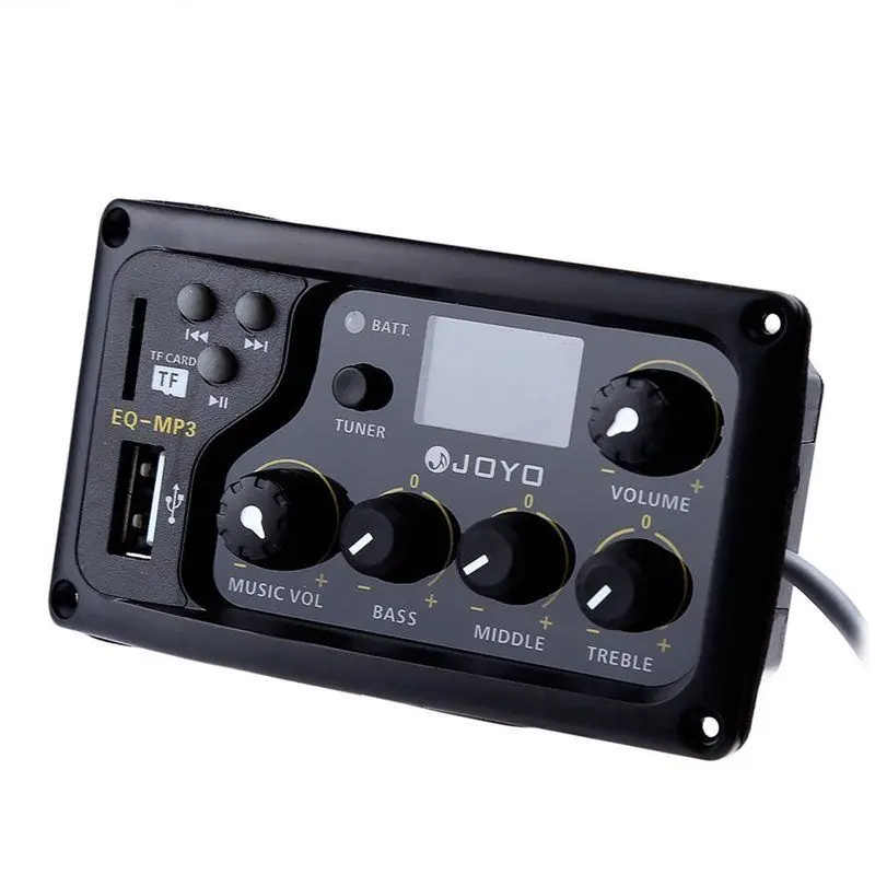 JOYO EQ MP3 эквалайзер для акустической гитары 3 полосный с и функцией тюнера ЖК