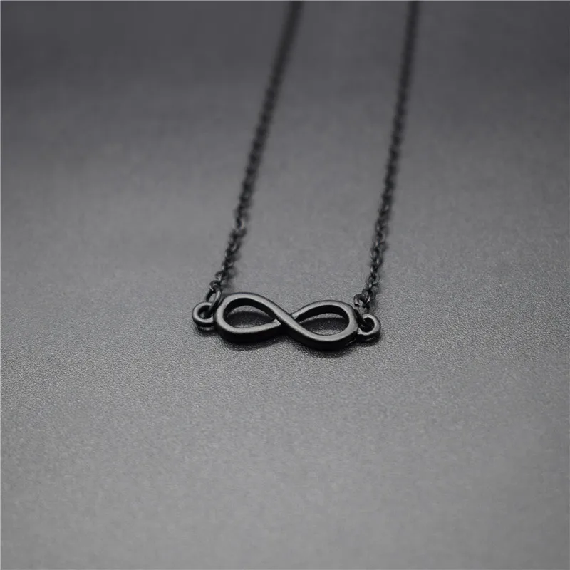 Elfin 8 Бесконечность ожерелье золотой цвет серебряный геометрические ювелирные
