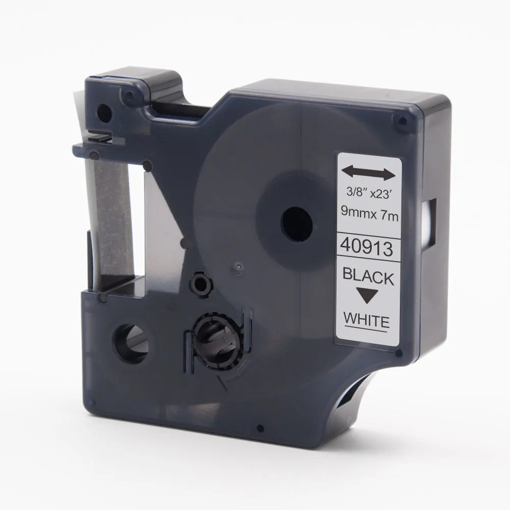 Absoonic 9 мм черный на белом Dymo D1 40913 S0720680 Ленточные кассеты совместимы с 160 210D 280 360D 420P