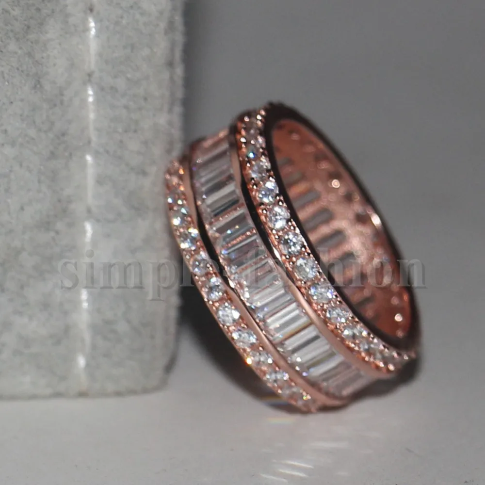 Модное ювелирное изделие Женское Обручальное Ювелирное кольцо розовое золото
