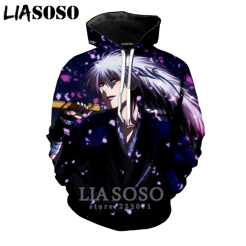 LIASOSO Зимний новый мужской женский модный свитшот с 3D принтом аниме Nurarihyon no Mago