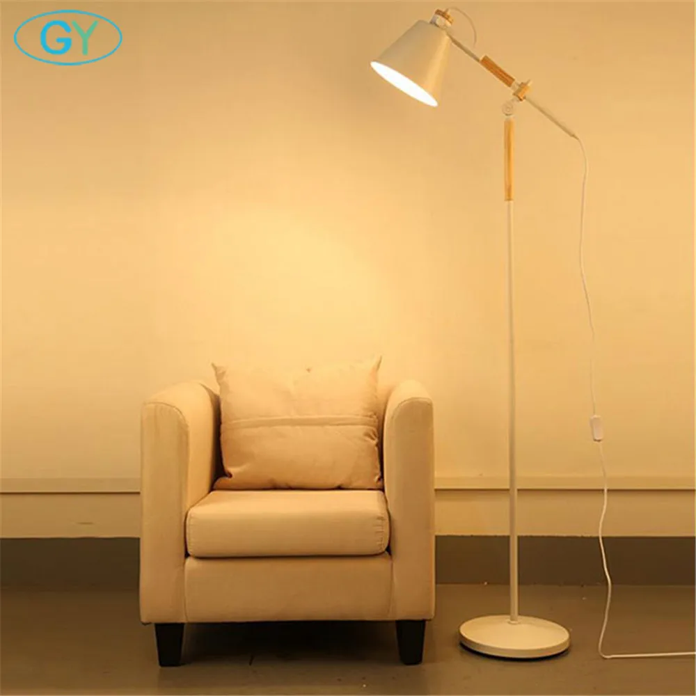 Современная напольная Светодиодная лампа E27 белый деревянный потолочный