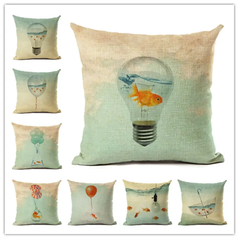 2016 хит продаж креативная Золотая рыбка домашняя декоративная подушка для дивана