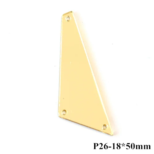 P26-18X50mm Пробивая по доступной цене! 50 шт. шампанское зеркало пришить стразы неправильной формы акриловые зеркала на камнях со стразами для свадьбы платье B3597 - Цвет: P26-18X50mm