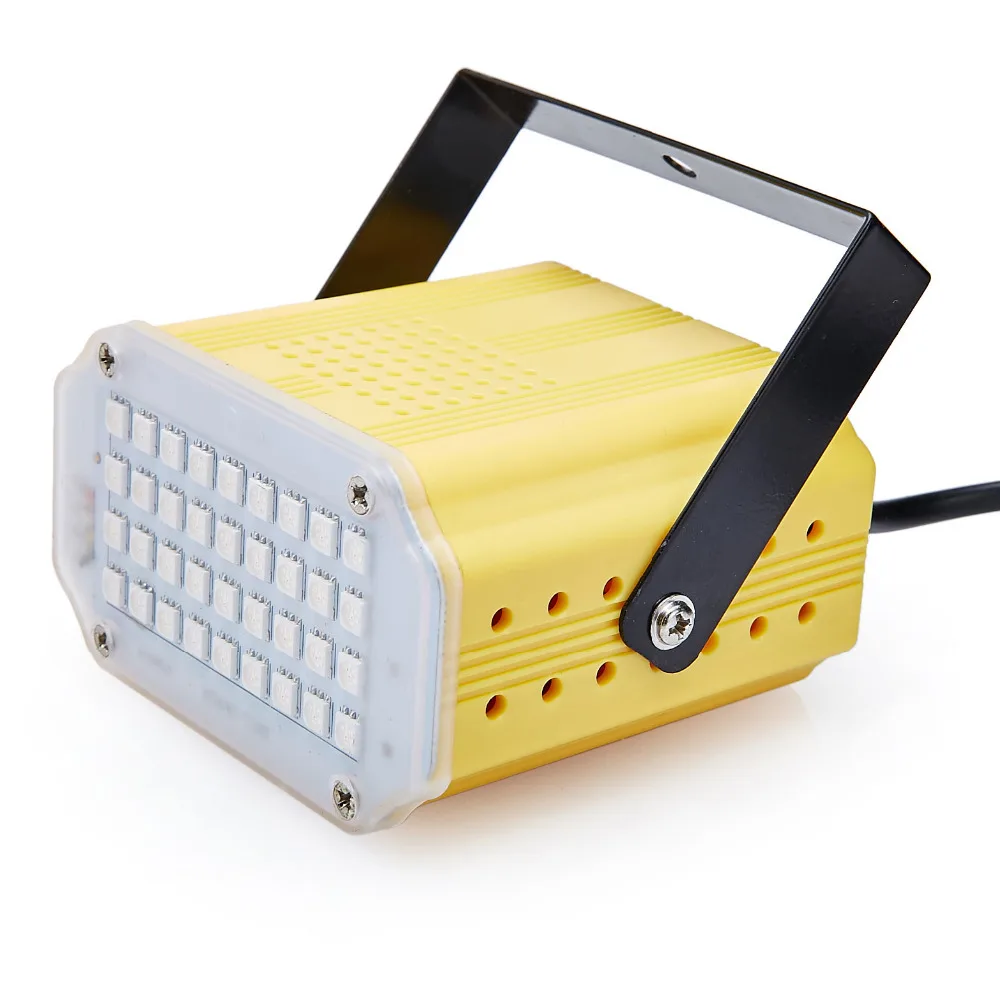 Mini Sound Control 36RGB SMD5050 LED Strobe Spotlight For Disco Party DJ Light Home Entertainment Music Show Stage Projector | Лампы и